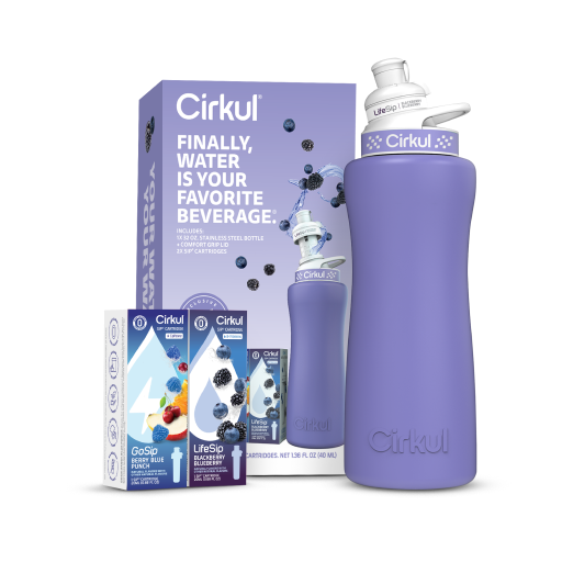 32oz. Matte Periwinkle Stainless Steel Bottle Starter Kit 35AE